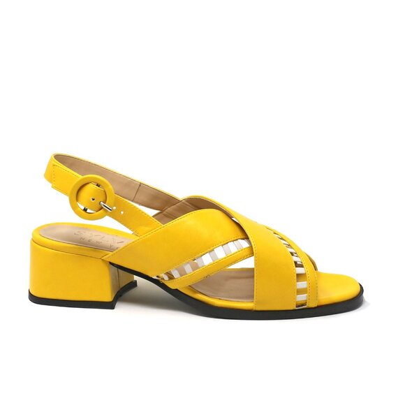 Sylven New York Simone Sandal - Yellow + White (US 11.5) - Picture 5 of 6
